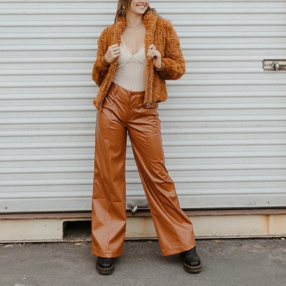 Free People Pants - NWT Free People Star Crossed Lovers Faux Leather Pants Size 2